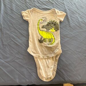 Gerber Tan and Green Dinosaur Kids Bodysuit